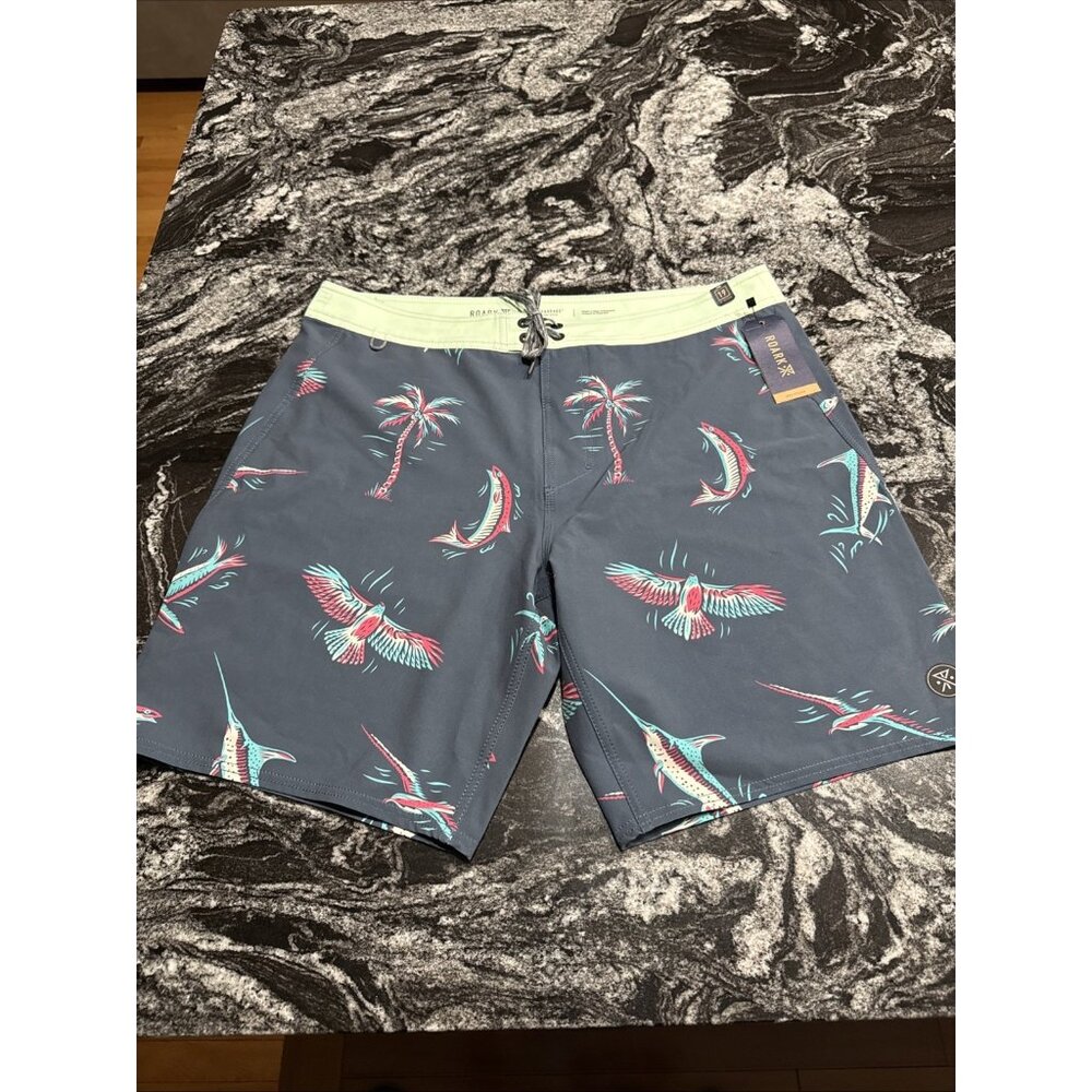 Roark Passage 19” Mariner Boardshorts Navy Mens Size 36 NWT RB360